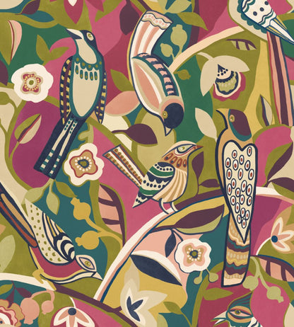 Forest Chorus Wallpaper by Ohpopsi Berry Leaf