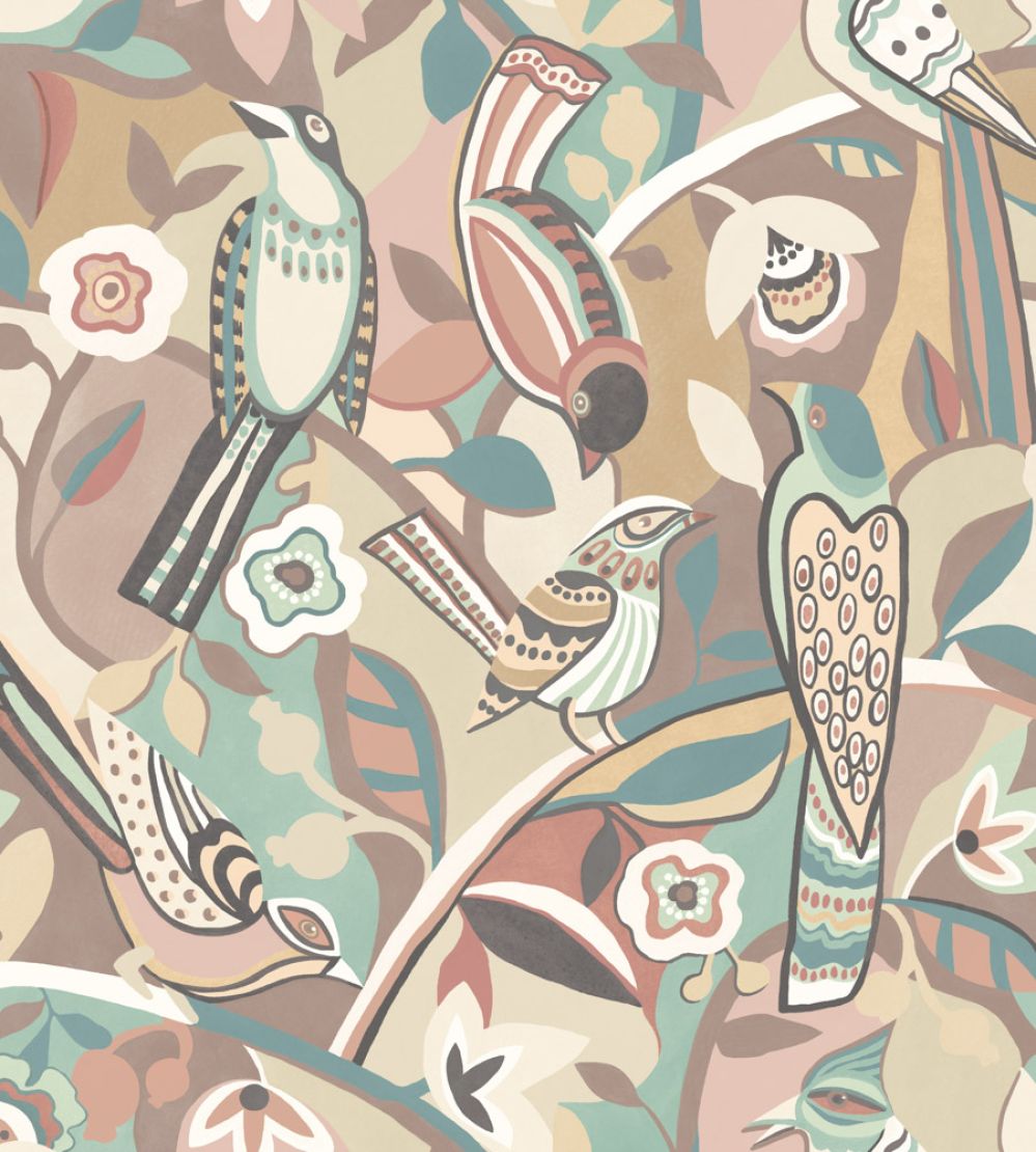 Forest Chorus Wallpaper by Ohpopsi Warm Sand