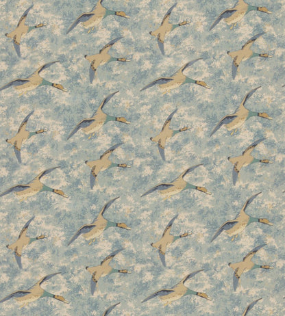 Forest Ducks Fabric by Mulberry Home Blue