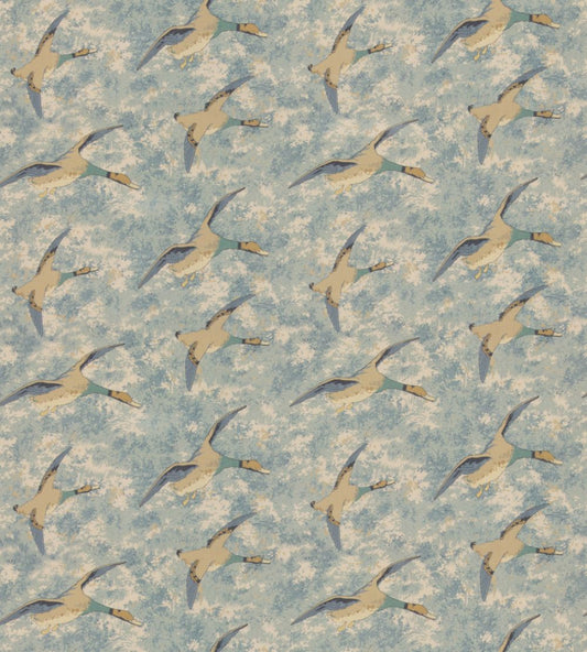 Forest Ducks Fabric by Mulberry Home Blue