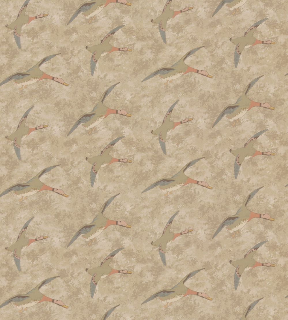 Forest Ducks Fabric by Mulberry Home Parchment