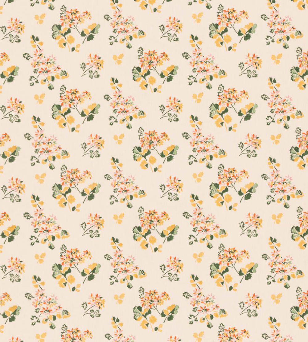 Forest Flower Fabric by GP & J Baker Spice/Ochre