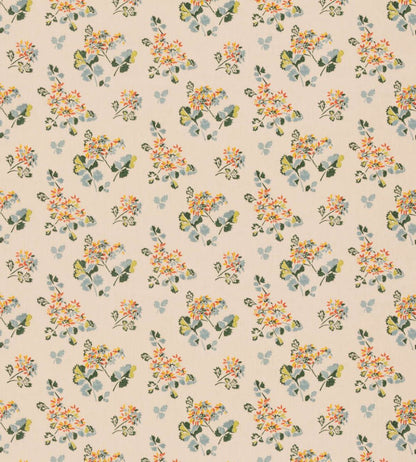 Forest Flower Fabric by GP & J Baker Teal/Spice