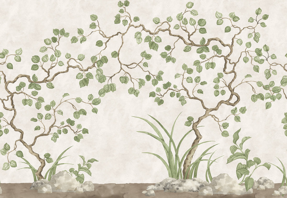 Forest of Dreams Beige mural by Rebel Walls