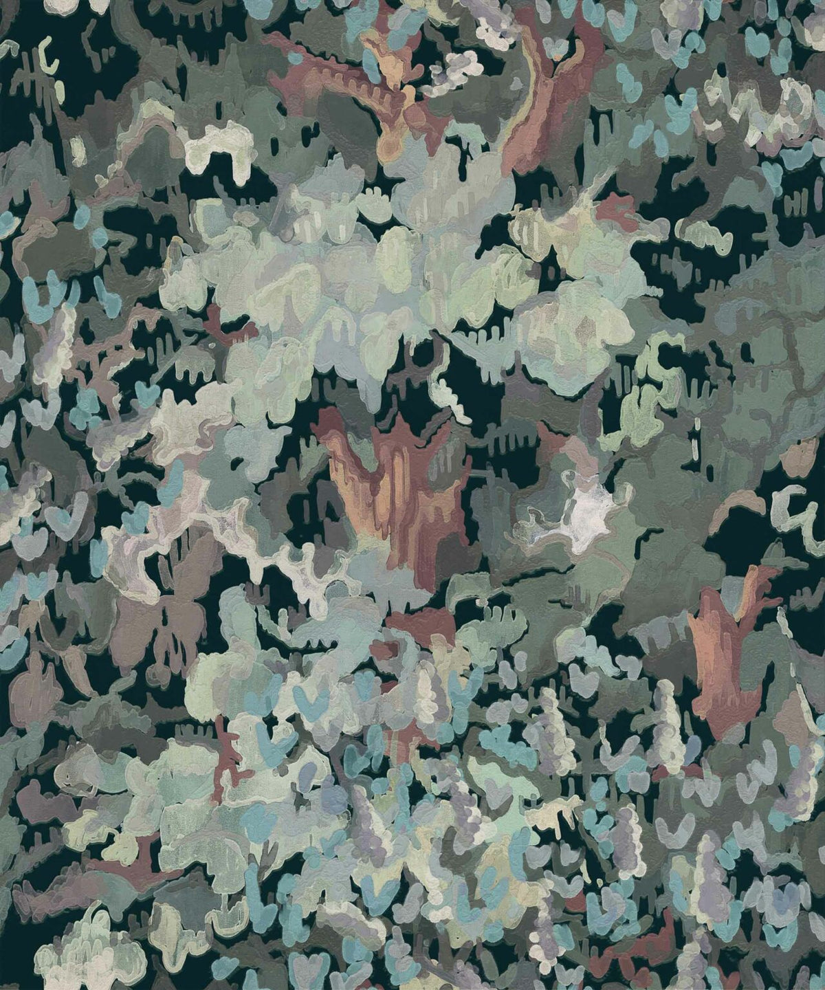 Forêt wallpaper by Coordonné in Winter, flat pattern view