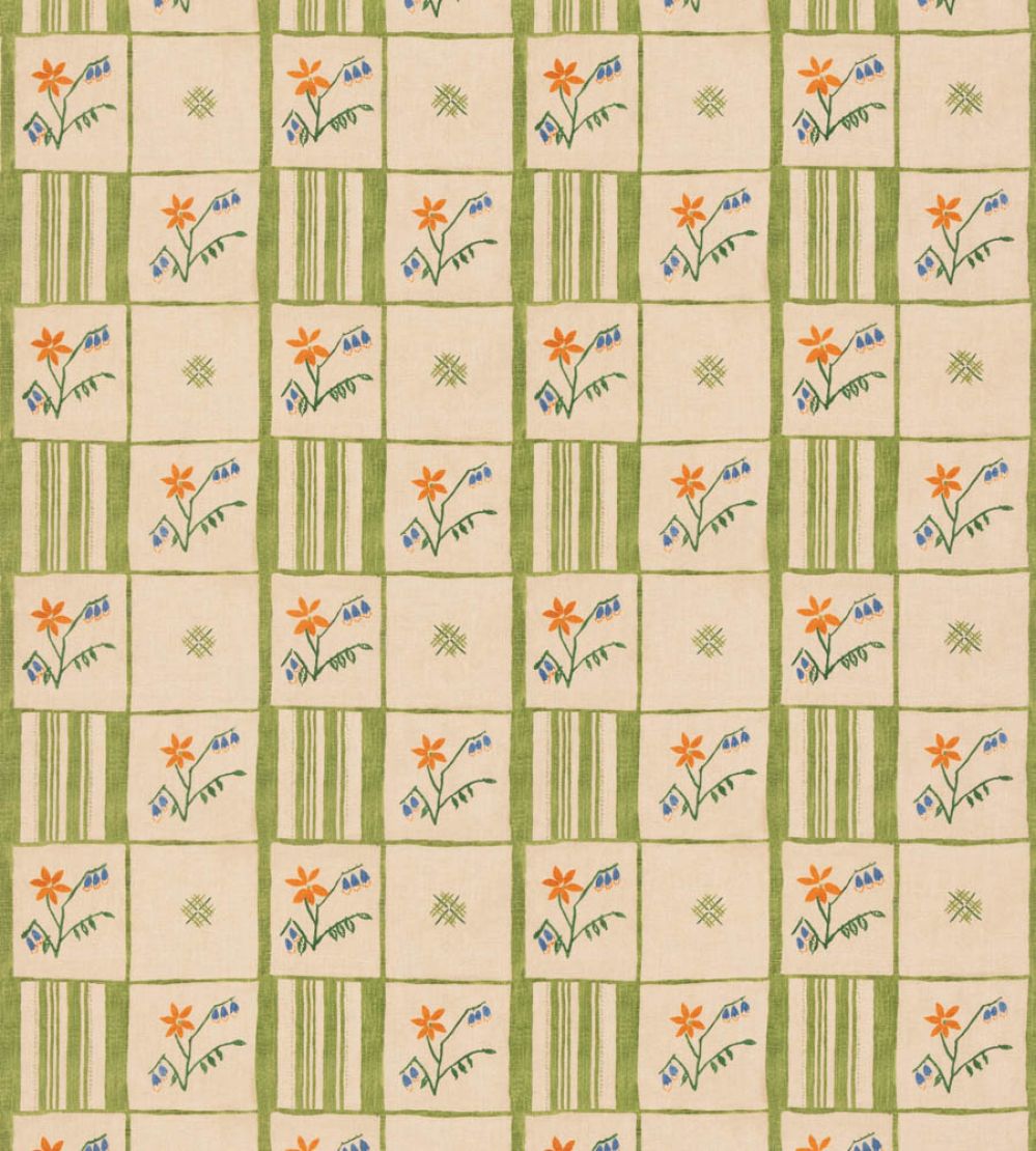 Forget-Me-Not Fabric by GP & J Baker Green