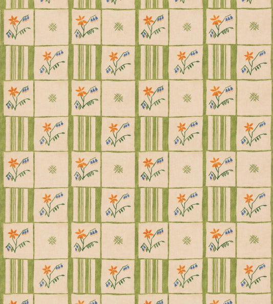 Forget-Me-Not Fabric by GP & J Baker Green