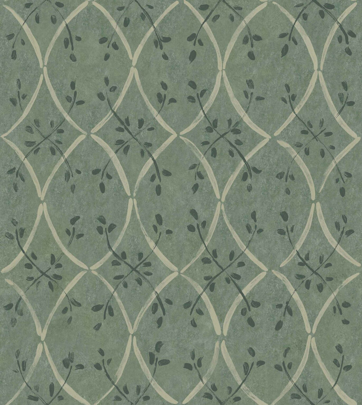 Forja wallpaper by Coordonné in Sage, flat pattern view