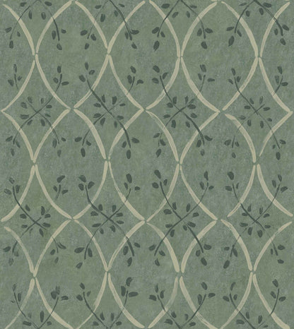 Forja wallpaper by Coordonné in Sage, flat pattern view