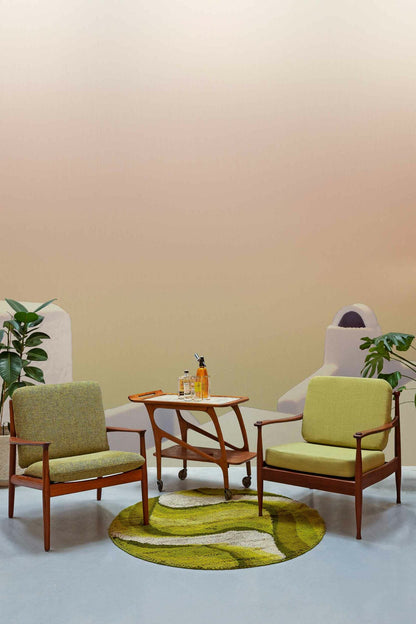 Formentor mural by Coordonné in Pink, shown in a styled room
