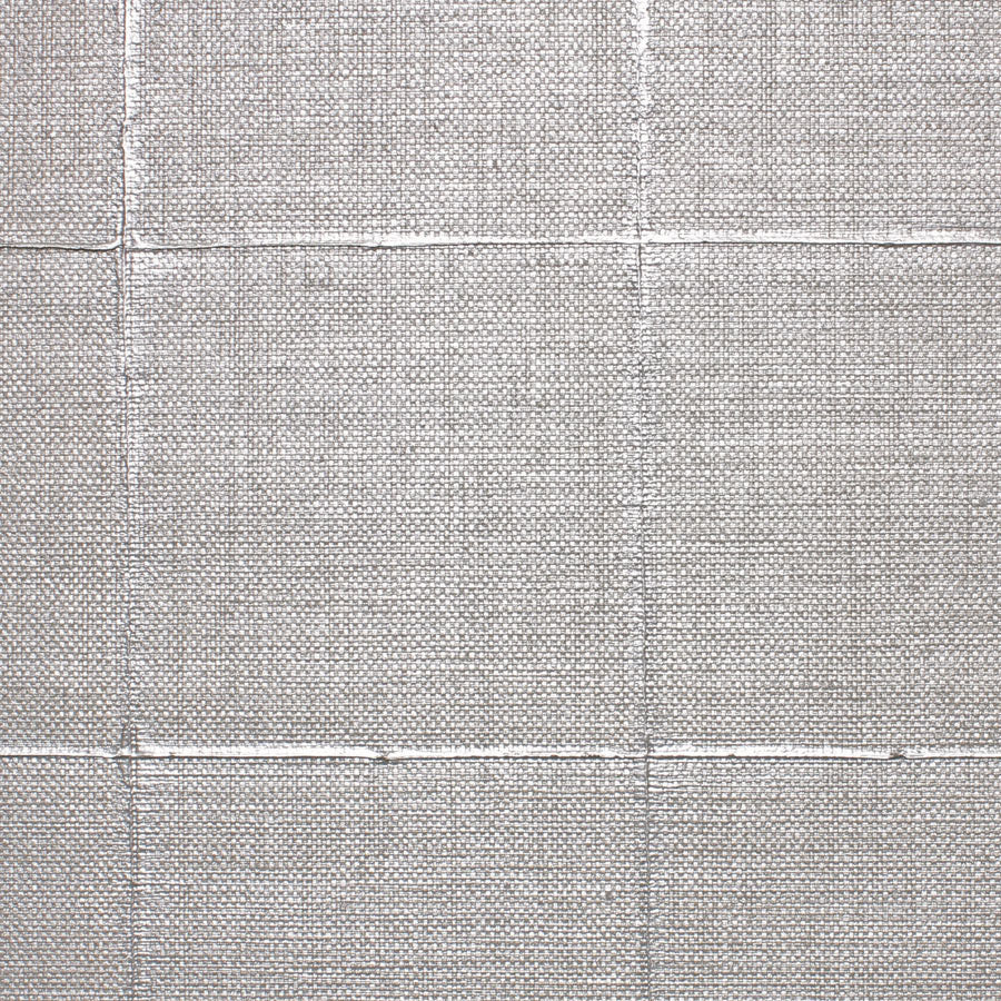Framed Wallpaper by Phillip Jeffries in Brilliant Silver (PJ 5735)