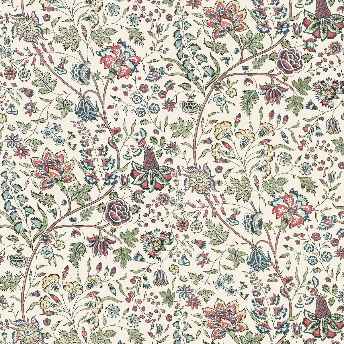 Francois Wallpaper by Anna French in Red & Blue (AT10724)