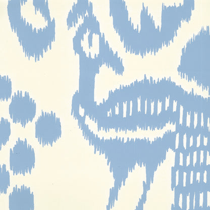 Bali Isle French Blue on Off White wallpaper by China Seas