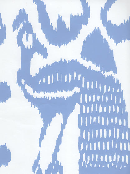 Bali Isle French Blue on White Vinyl wallpaper by China Seas
