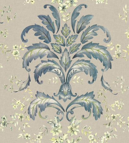French Damask Wallpaper by Coordonne Sapphire