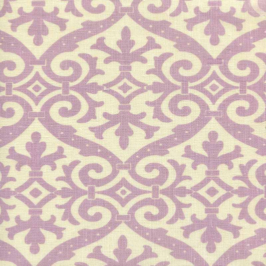 French Damask Soft Lavender fabric by Quadrille