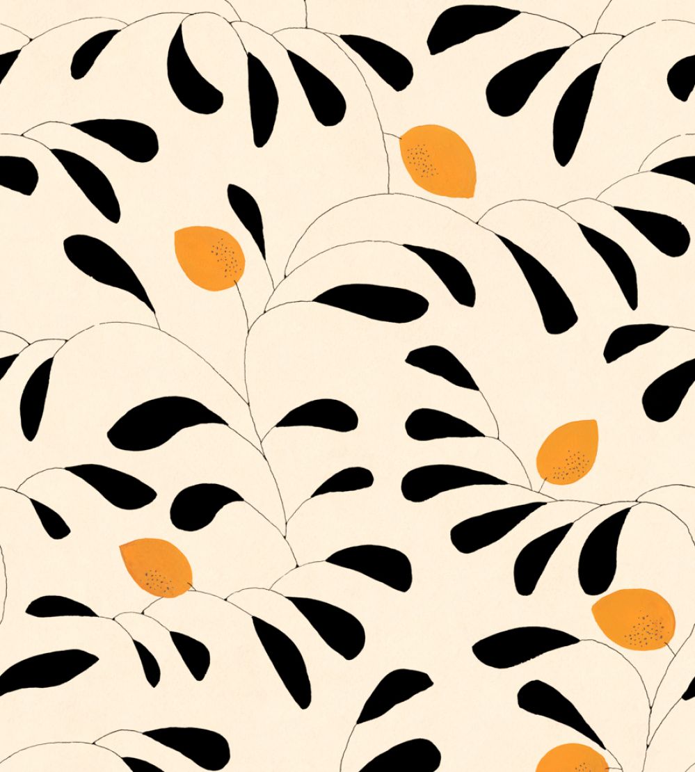 Fresh Lemons Wallpaper by Tres Tintas Beige