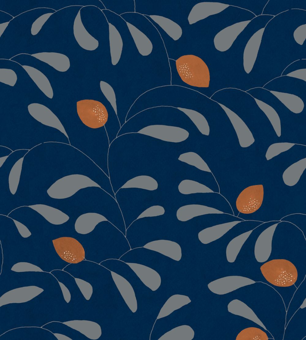 Fresh Lemons Wallpaper by Tres Tintas Blue