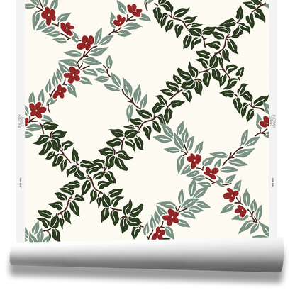 Fret Wallpaper by James Malone in Red