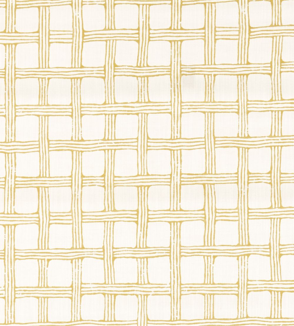 Fretwork Print Fabric by Scion Honey