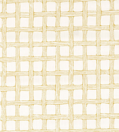 Fretwork Print Fabric by Scion Honey