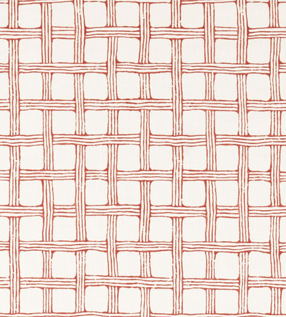 Fretwork Print Fabric by Scion Ladybird Red