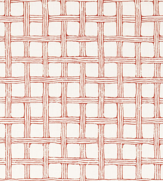 Fretwork Print Fabric by Scion Ladybird Red