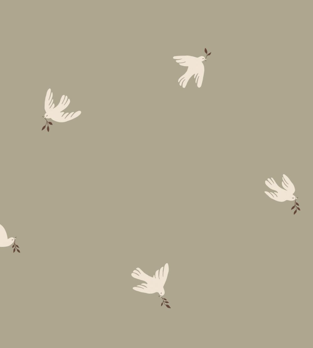 Frida Wallpaper by Sandberg Olive Green