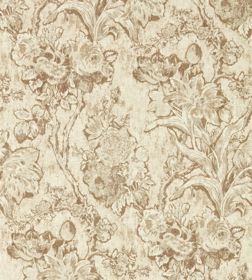 Fringed Tulip Toile Wallpaper by Sanderson Jute