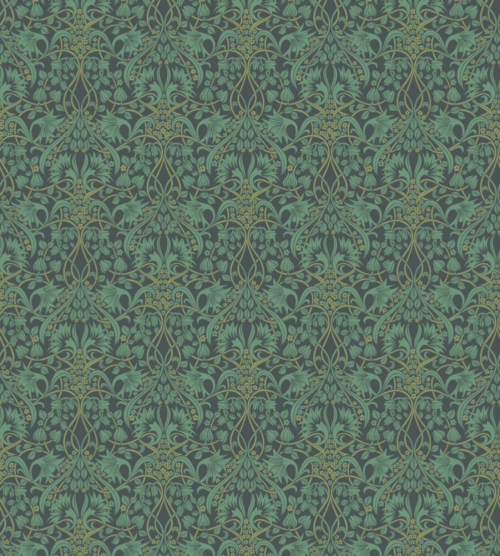 Fritillerie Wallpaper by GP & J Baker Indigo/Teal