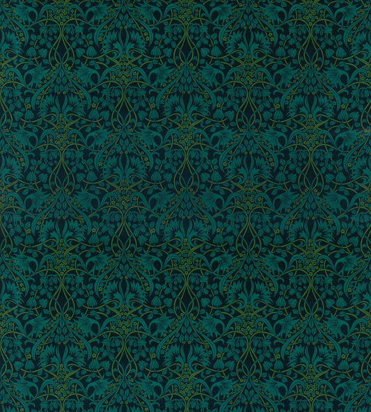 Fritillerie Velvet Fabric by GP & J Baker Indigo/Teal