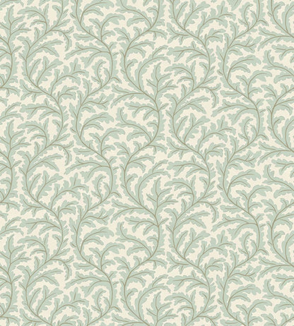 Frond Ogee Wallpaper by Josephine Munsey Radmoor Blue and Clarke White