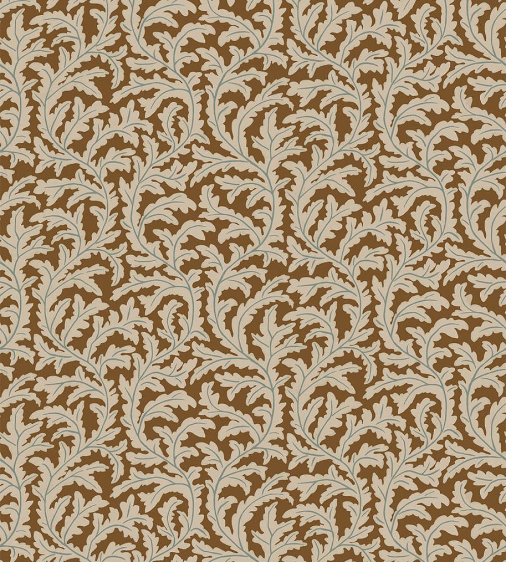Frond Ogee Wallpaper by Josephine Munsey Sepia