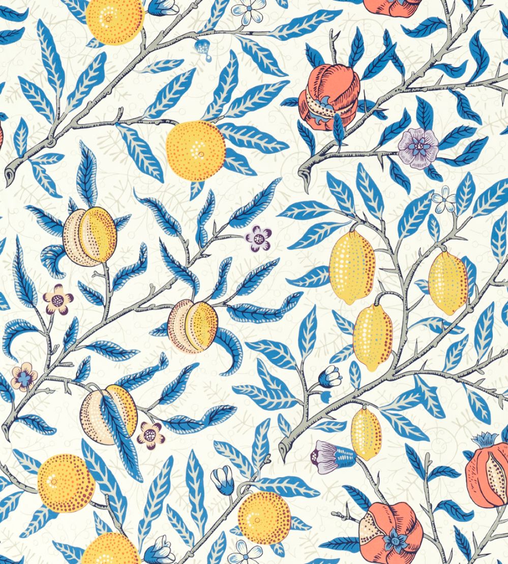 Fruit Fabric by Morris & Co Paradise Blue