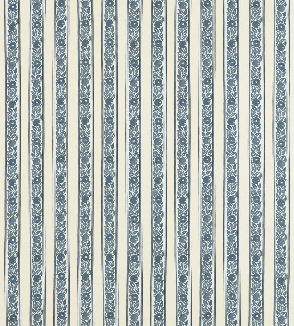 Fruit Stripe Outdoor Fabric by Morris & Co Indigo