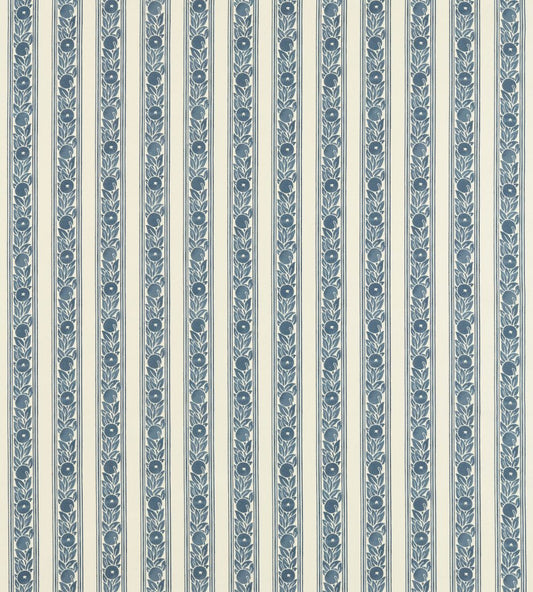 Fruit Stripe Outdoor Fabric by Morris & Co Indigo