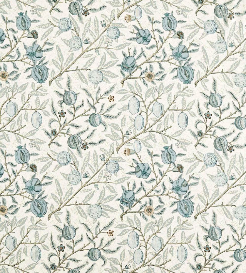 Fruit Wide Width Fabric by Morris & Co Mineral Blue