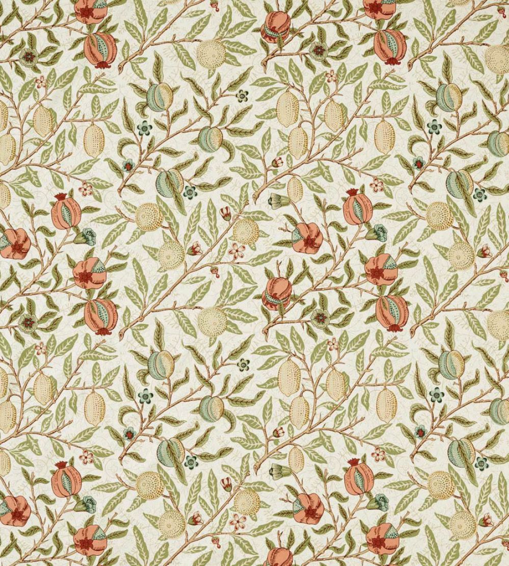 Fruit Wide Width Fabric by Morris & Co Pear/Plaster Pink