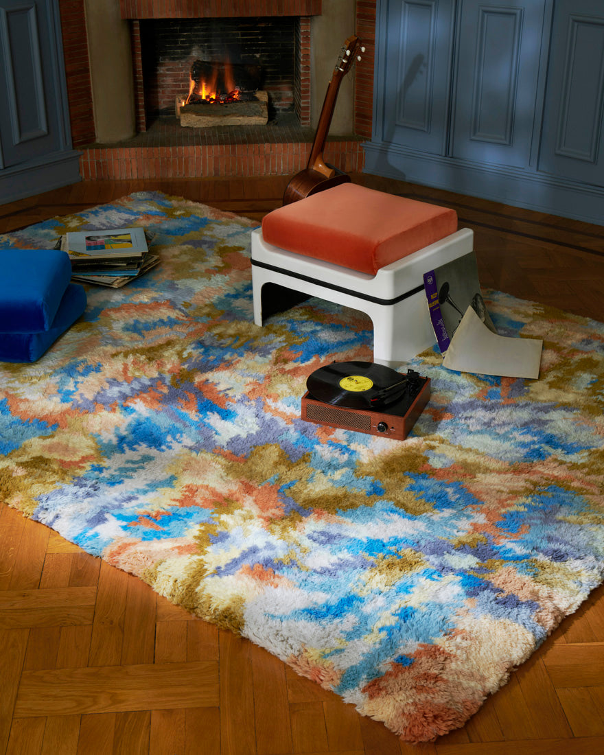 Furry Rug by Pierre Frey shown in a room setting (view 1)