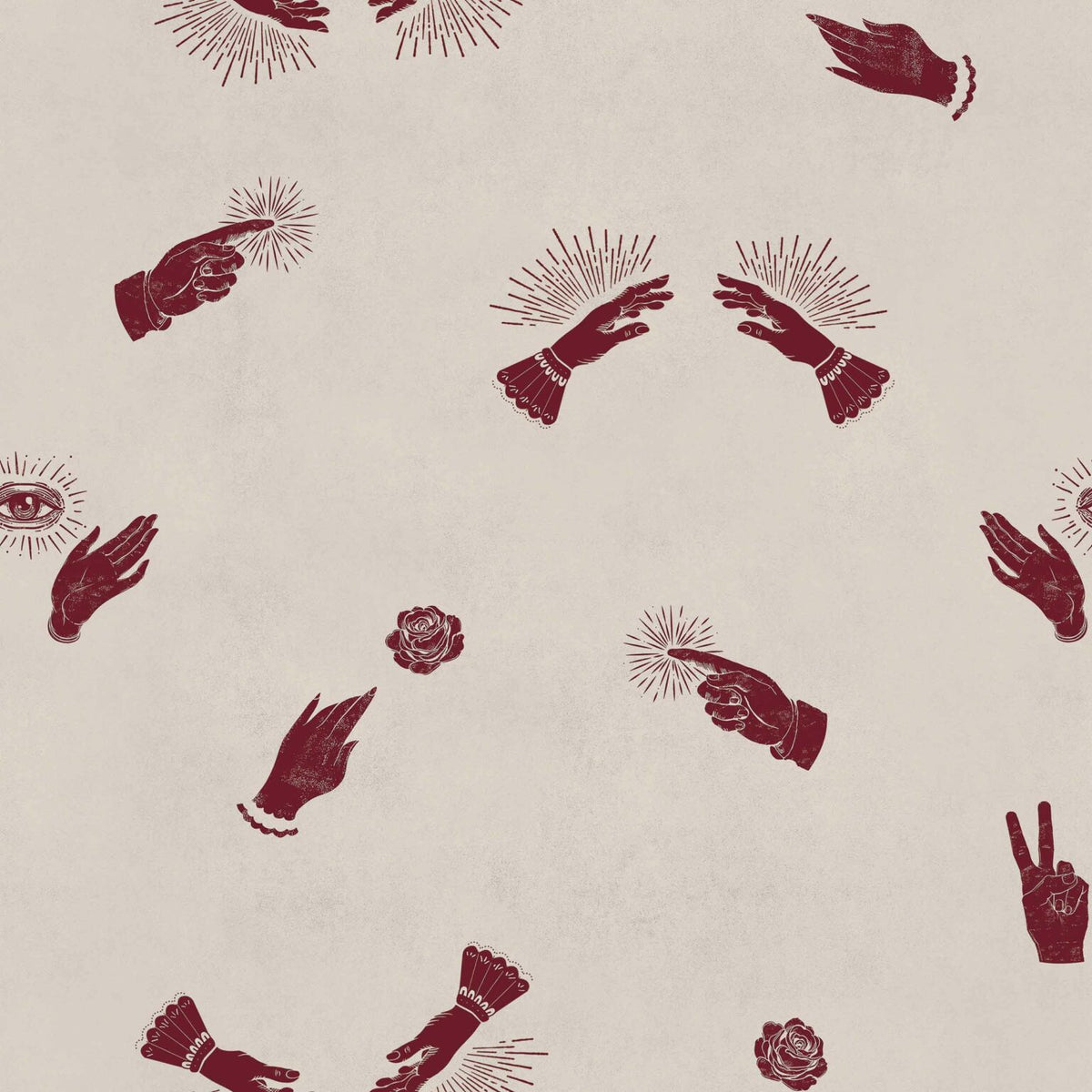 Future wallpaper by Coordonné in Cherry, flat pattern view