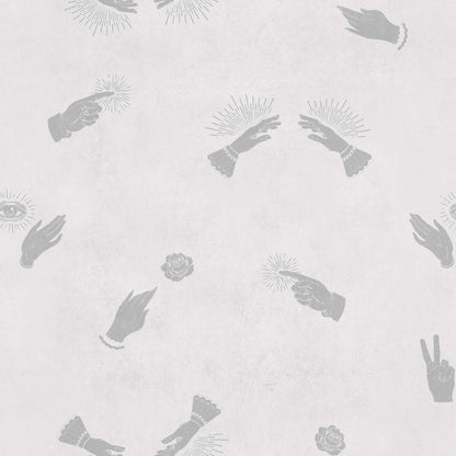 Future wallpaper by Coordonné in Grey, flat pattern view
