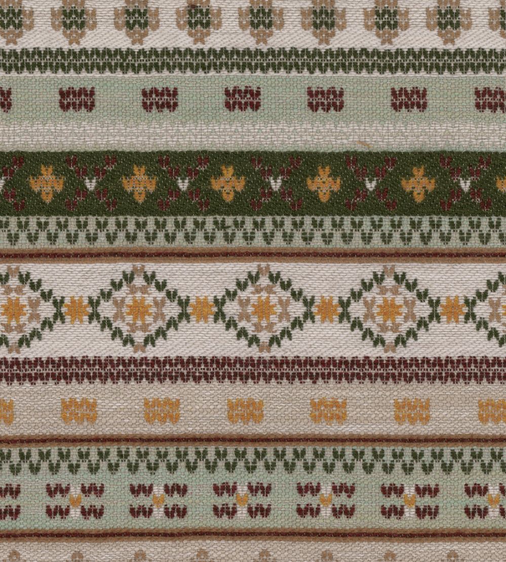 Gaisstein Fabric by MINDTHEGAP Dark Green/Light Green/Burgundy