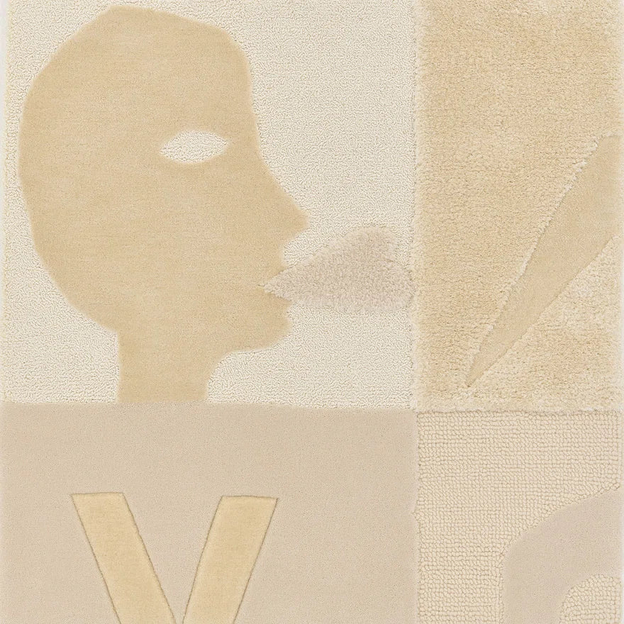 Game of Love Offwhite Rug by Pierre Frey in Naturel (FT512001)