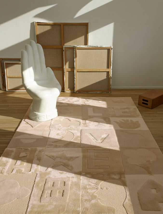Game of Love Offwhite Rug by Pierre Frey shown in a room setting (view 2)