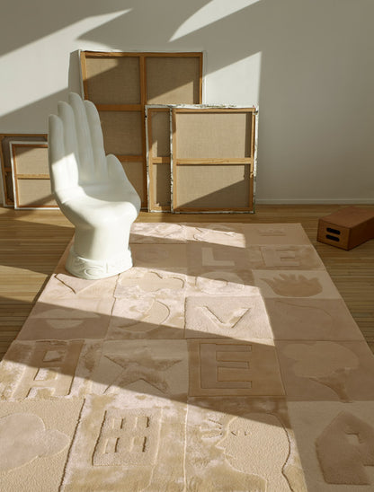 Game of Love Offwhite Rug by Pierre Frey shown in a room setting (view 2)