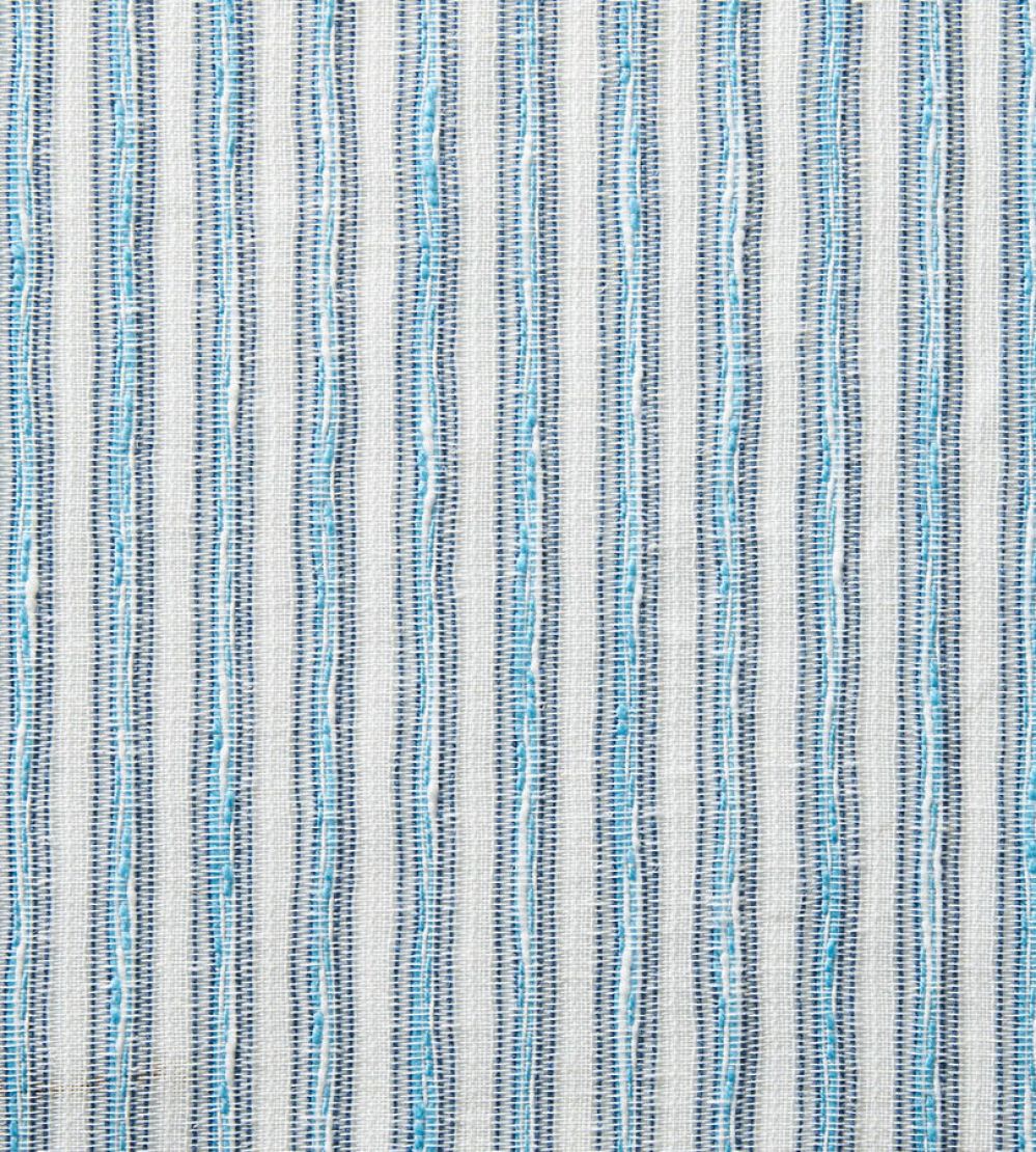 Garden Stripe Fabric by Travers Light Blue