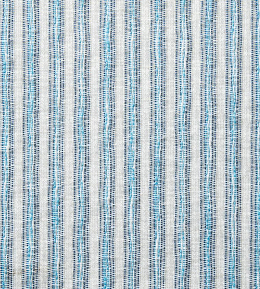 Garden Stripe Fabric by Travers Light Blue