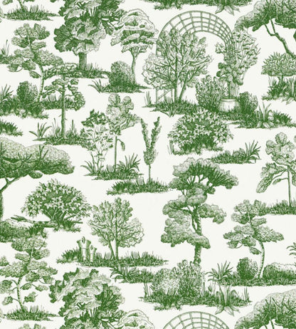 Garden Toile Wallpaper by Scalamandre Forest