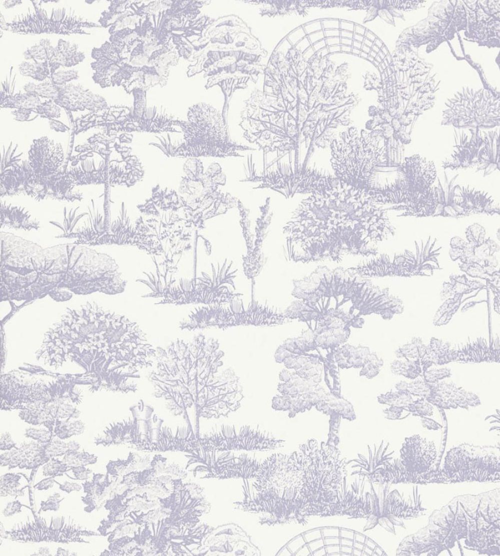 Garden Toile Wallpaper by Scalamandre Lavender