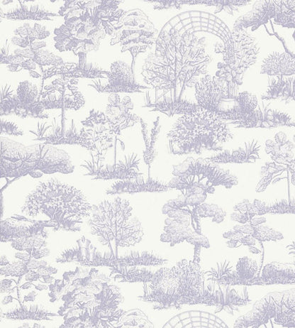 Garden Toile Wallpaper by Scalamandre Lavender